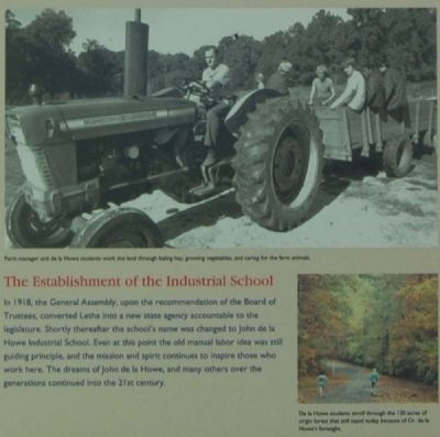 John De La Howe School Marker -<br>The Establishment of the Industrial School image. Click for full size.