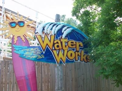 Water Works Sign at entrance to newer section image. Click for full size.