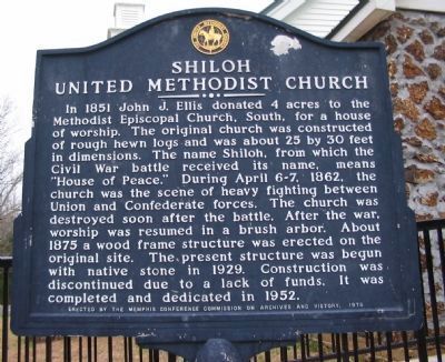 Shiloh United Methodist Church Marker image. Click for full size.
