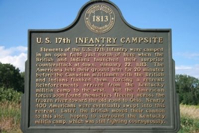 U.S. 17th Infantry Campsite Marker. Click for full size. U.S. 17th Infantry Campsite Marker image. Click for full size.