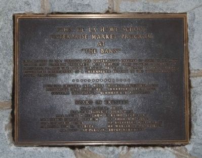 John De La Howe School Enterprise Market Program at "The Barn" Marker. Click for full size. John De La Howe School Enterprise Market Program at "The Barn" Marker image. Click for full size.