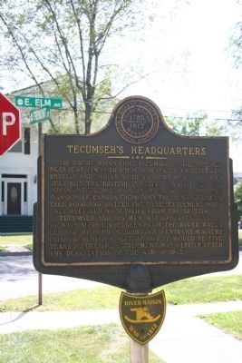 Tecumseh's Headquarters Marker image. Click for full size.