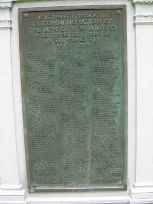 New Milford WW I Memorial image. Click for full size.