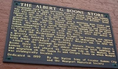 The Albert G. Boone Store Marker image. Click for full size.