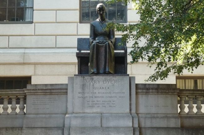 Mary Dyer Memorial. Click for full size. Mary Dyer Memorial image. Click for full size.