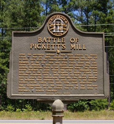 Battle of Pickett's Mill Marker. Click for full size. Battle of Pickett's Mill Marker image. Click for full size.