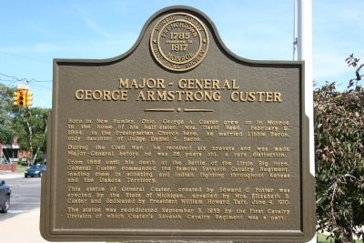Major-General George Armstrong Custer Marker image. Click for full size.