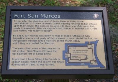 Fort San Marcos Marker. Click for full size. Fort San Marcos Marker image. Click for full size.