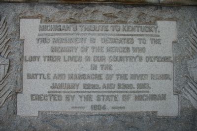 Michigan's Tribute to Kentucky Marker. Click for full size. Michigan's Tribute to Kentucky Marker image. Click for full size.