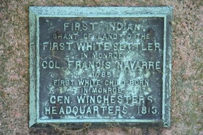 Col. Francis Navarre Marker. Click for full size. Col. Francis Navarre Marker image. Click for full size.