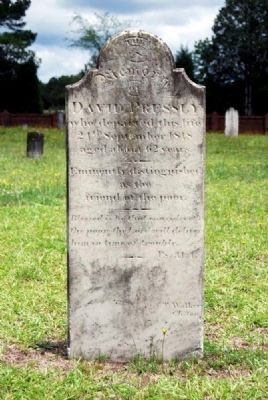 David Pressly Tombstone image. Click for full size.