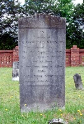 Archibald Kennedy Tombstone image. Click for full size.
