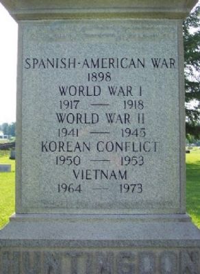 East Huntingdon Soldiers Monument. Click for full size. East Huntingdon Soldiers Monument image. Click for full size.