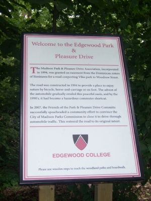 Welcome to the Edgewood Park and Pleasure Drive Marker image. Click for full size.