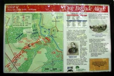 One Brigade Alone Marker image. Click for full size.