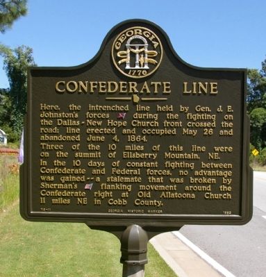 Confederate Line Marker. Click for full size. Confederate Line Marker image. Click for full size.