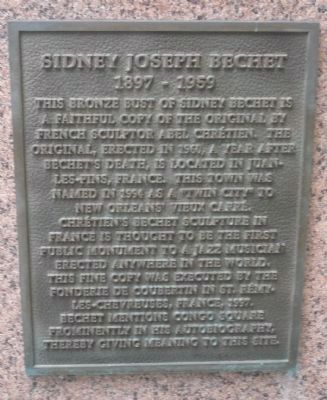 Sidney Joseph Bechet Marker Panel 1 image. Click for full size.