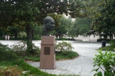 Sidney Joseph Bechet Memorial - Louis Armstrong Park, Congo Square, image. Click for full size.