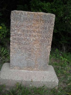 The Sexton Point Marker at its original location image. Click for full size.