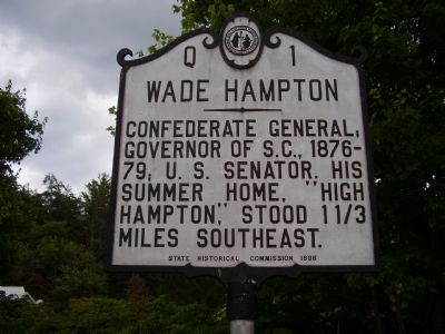 Wade Hampton Marker image. Click for full size.
