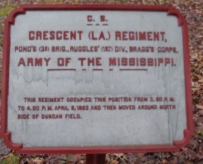 Crescent (La.) Regiment Tablet. Click for full size. Crescent (La.) Regiment Tablet image. Click for full size.