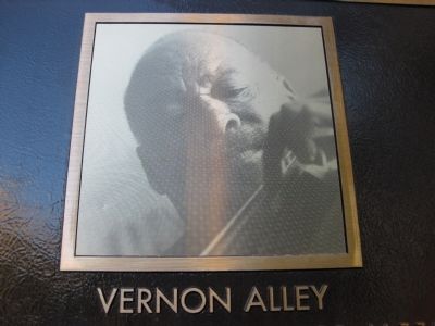 Vernon Alley - Close up of portrait on marker. Click for full size. Vernon Alley - Close up of portrait on marker image. Click for full size.