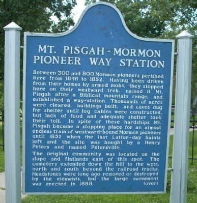 Mt. Pisgah – Mormon Pioneer Way Station Marker image. Click for full size.