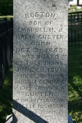 Boston Custer Gravestone image. Click for full size.