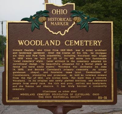Woodland Cemetery Marker image. Click for full size.