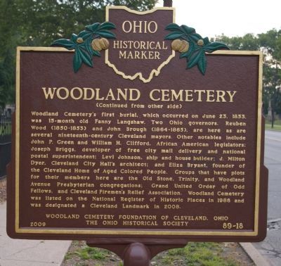 Woodland Cemetery Marker image. Click for full size.