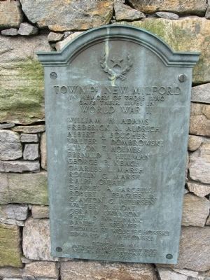New Milford WW II Memorial. Click for full size. New Milford WW II Memorial image. Click for full size.