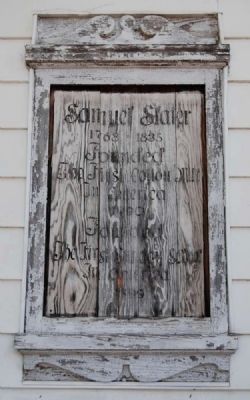 Slater Hall Marker<br>Left (Pre-restoration) image. Click for full size.