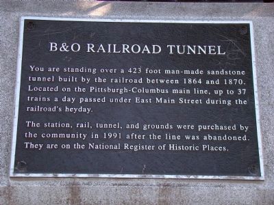 B&O Railroad Tunnel Marker image. Click for full size.