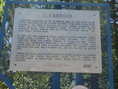 Glenbrook Marker. Click for full size. Glenbrook Marker image. Click for full size.