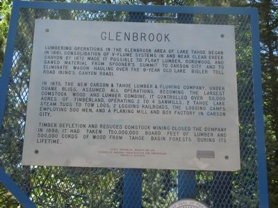 Glenbrook Marker image. Click for full size.