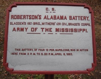 Robertson's Alabama Battery Tablet image. Click for full size.