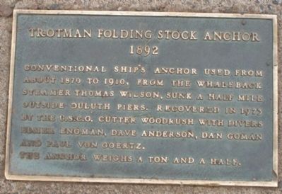 Trotman Folding Stock Anchor Marker image. Click for full size.