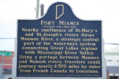 Fort Miamis Marker. Click for full size. Fort Miamis Marker image. Click for full size.