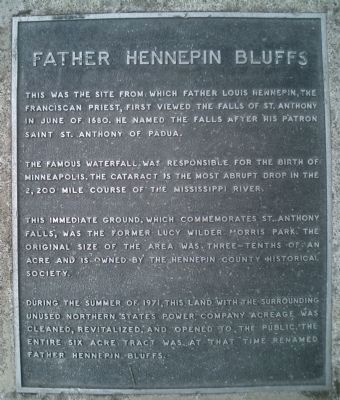 Father Hennepin Bluffs Marker image. Click for full size.