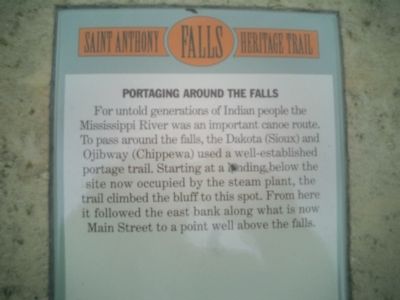 Portaging Around the Falls Marker image. Click for full size.