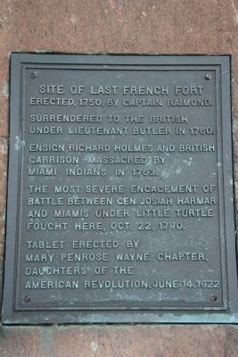 Site of Last French Fort Marker image. Click for full size.