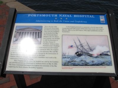 Portsmouth Naval Hospital Marker image. Click for full size.