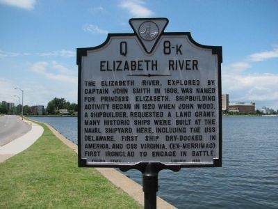 Elizabeth River Marker. Click for full size. Elizabeth River Marker image. Click for full size.