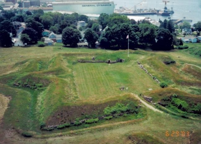 Fort Griswold from the top of the Monument image. Click for full size.