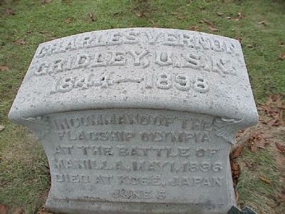 Captain C. V. Gridley Grave Marker image. Click for full size.