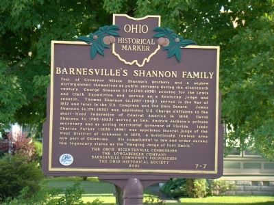 Barnesville's Shannon Family Marker image. Click for full size.