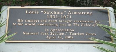Louis "Satchmo" Armstrong Marker. Click for full size. Louis "Satchmo" Armstrong Marker image. Click for full size.
