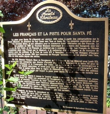 The French and the Santa Fe Trail Marker. Click for full size. The French and the Santa Fe Trail Marker image. Click for full size.