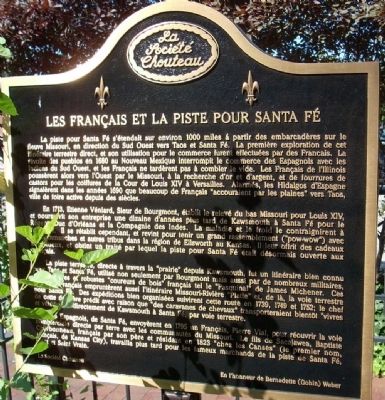 The French and the Santa Fe Trail Marker image. Click for full size.