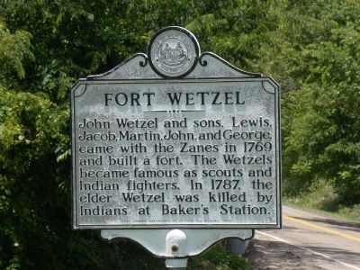 Fort Wetzel Marker. Click for full size. Fort Wetzel Marker image. Click for full size.